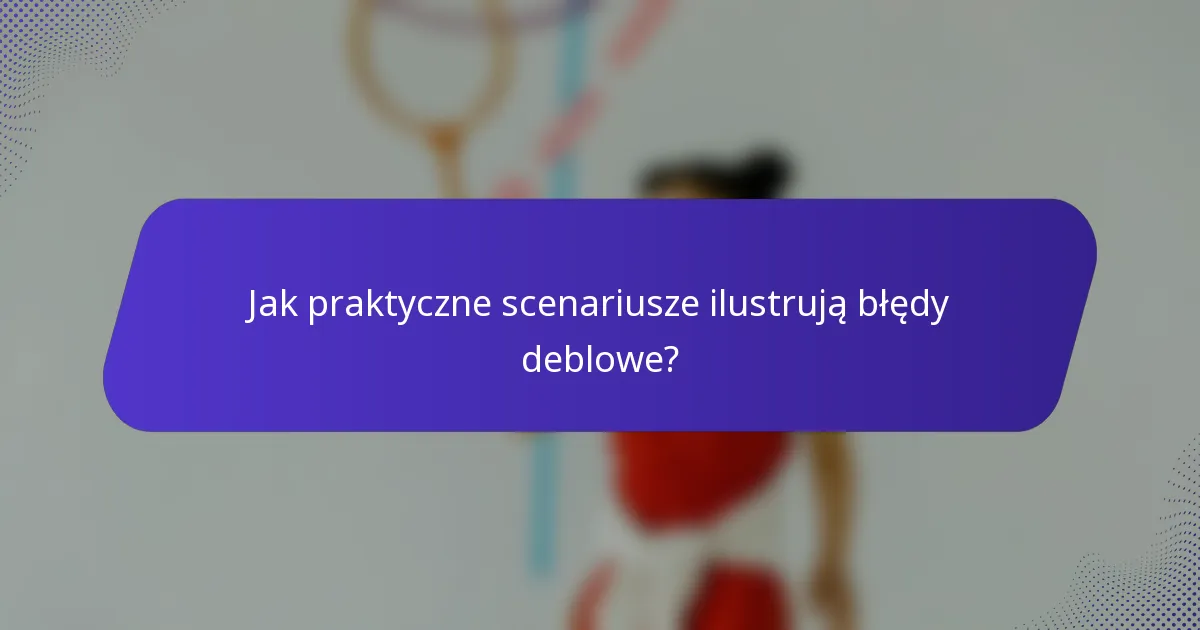 Jak praktyczne scenariusze ilustrują błędy deblowe?